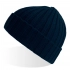 Knitted hat SHORE with lapel in rPET / recycled polyester Knitted hat SHORE with lapel in rPET / recycled polyester