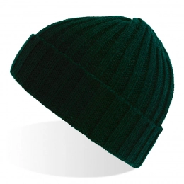 Knitted hat SHORE with lapel in rPET / recycled polyester