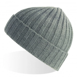 Knitted hat SHORE with lapel in rPET / recycled polyester