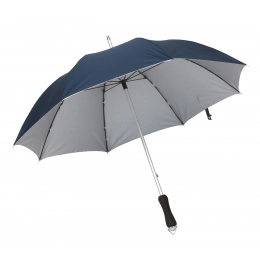 Aluminium fibreglass stick umbrella JOKER, navy blue, silver