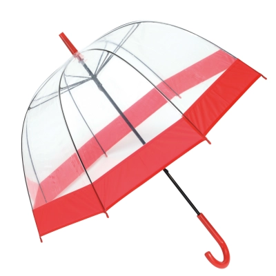 
                                            Dome shape umbrella HONEYMOON, red, transparent
                                            