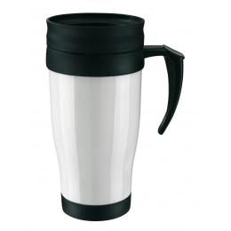 Кружка дорожная двухстенная WARM-UP, белая