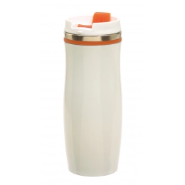 Дорожная кружка CREMA, двустенная, оранжевая