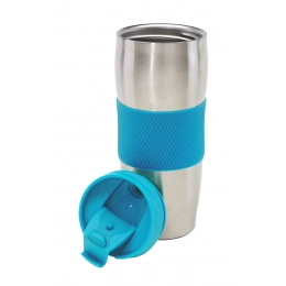 Термокружка AU LAIT, синяя, серебристая