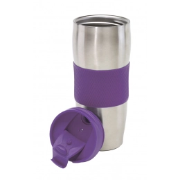 Термокружка AU LAIT, пурпур, серебристая
