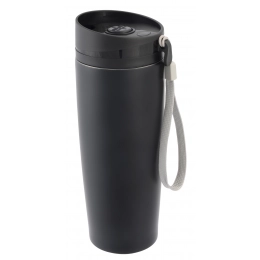 Double-walled travel mug EARLY MORNING, black