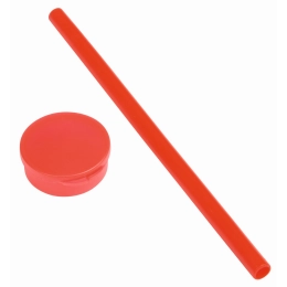 Silicone straw PRACTICALLY, red