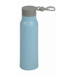 Glass drinking bottle ECO DRINK, blue