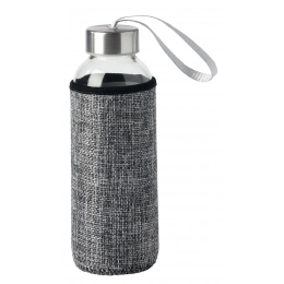Glass bottle TAKE JUTY, grey