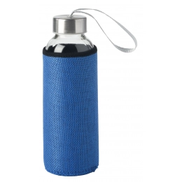 Glass bottle TAKE JUTY, blue