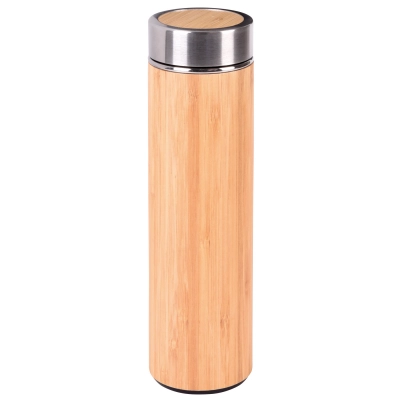 
                                            Insulated travel mug BAMBOO GO, brown, silver
                                            