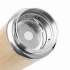 Изолированная дорожная кружка BAMBOO HOT, коричневая, серебристая Изолированная дорожная кружка BAMBOO HOT, коричневая, серебристая