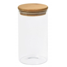 Glass storage jar ECO STORAGE, approx. 700 ml, brown, transparent