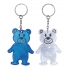 Reflective teddy key ring TEDDY, blue