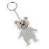 Reflective teddy key ring TEDDY, white