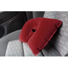 Надувная дорожная подушка COMFORTABLE, темно-красная
