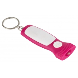 Key ring MITHRAS with white LED light, magenta, white