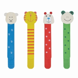 Деревянные закладки СМЕШНЫЕ ЖИВОТНЫЕ, 4 вида в ассортименте