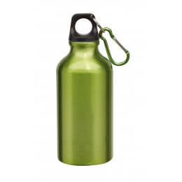 Aluminium drinking bottle TRANSIT, green