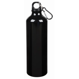 Aluminium drinking bottle BIG TRANSIT, black