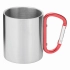 Stainless steel mug HIKING DAY, red, silver Stainless steel mug HIKING DAY, red, silver