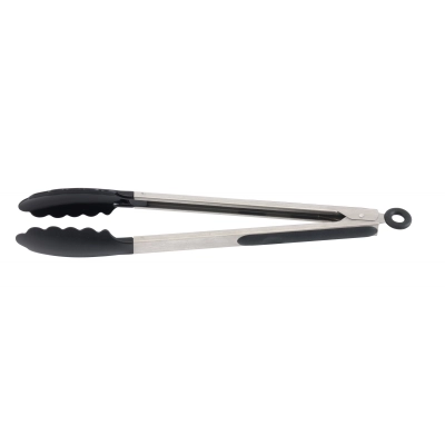 
                                            Stainless steel barbecue tongs GRIP, black, silver
                                            