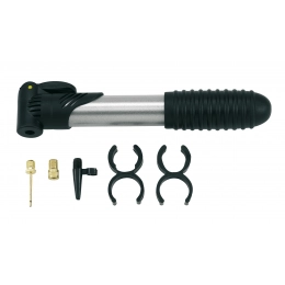 Велосипедный воздушный насос AIRFLOW, черный, серебристый