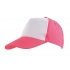 5 panel cap SHINY, pink, white