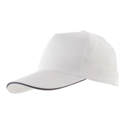 5 panel sandwich cap WALK, white