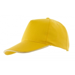 5 panel sandwich cap WALK, yellow