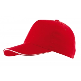 5 panel sandwich cap WALK, red