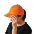 6 panel cap DETECTION, orange