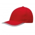6 panel cap DETECTION, red