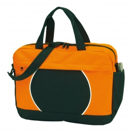 Elegant document bag PI, black, orange