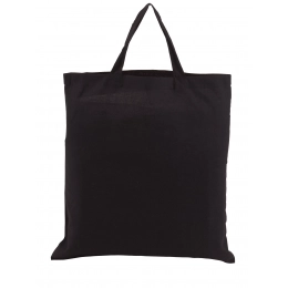 Хлопковая сумка PURE с короткими ручками, черная