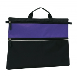 Document bag FILE, black, purple