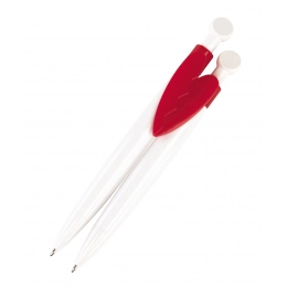 Ballpoint pen set VALENTINE, red, white