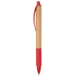 Ballpoint pen BAMBOO RUBBER, brown, red