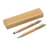 Writing set DOUBLE BAMBOO, brown, silver