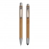 Writing set DOUBLE BAMBOO, brown, silver