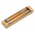 Writing set DOUBLE BAMBOO, brown, silver