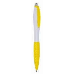 Ballpoint pen JUMP, white, yellow