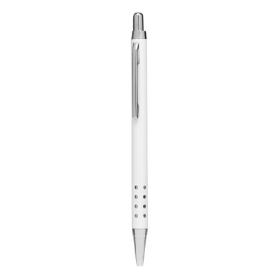 
                                            Brass ballpoint pen BUDAPEST, shiny white
                                            