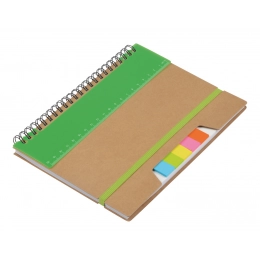 Notebook RULERZ: in DIN A5 size, green, nature