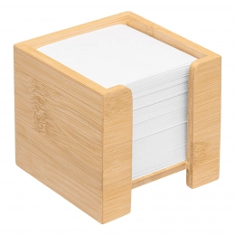 Memo cube NEVER FORGET BAMBOO, brown