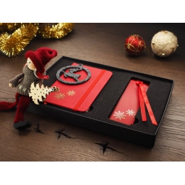 Рождественский набор с блокнотом и закладкой