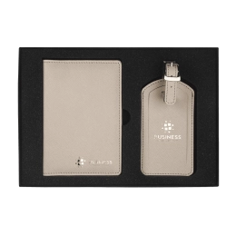 Набор из обложки для паспорта и бирки для багажа