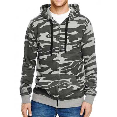 
                                                Full Zip Camo Hooded Fleece Jacket
                                                
