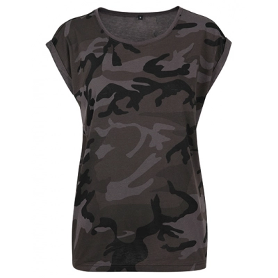 
                                                Ladies Camo Extended Shoulder Camo Tee
                                                