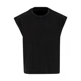 Футболки. Винтажная укороченная тяжелая безрукавка